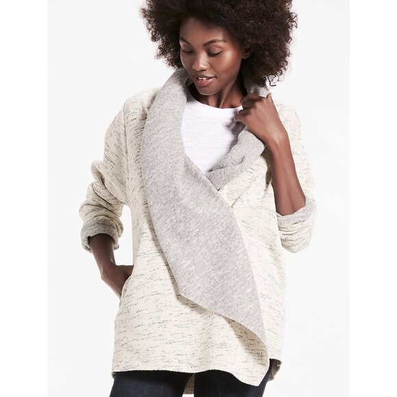 Lucky Brand Oatmeal Shawl Cardigan - Picture 3 of 6